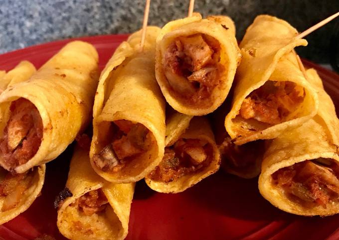 Steps to Make Super Quick Homemade Leftover Turkey Taquitos