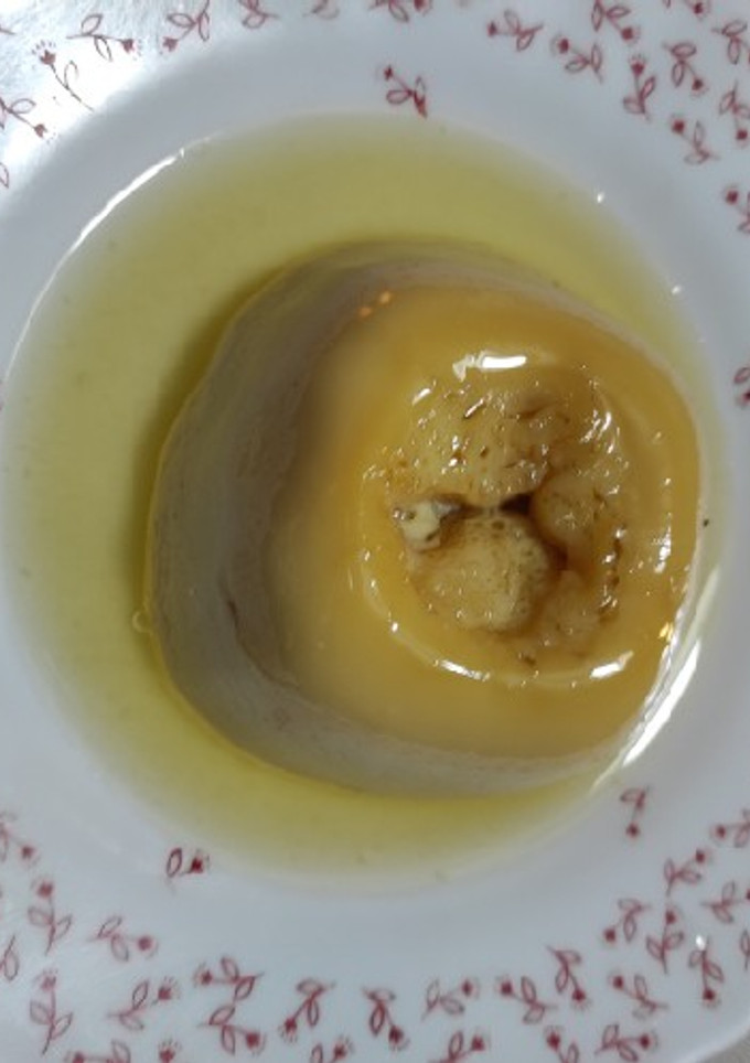 Una foto de Flan de leche en microondas