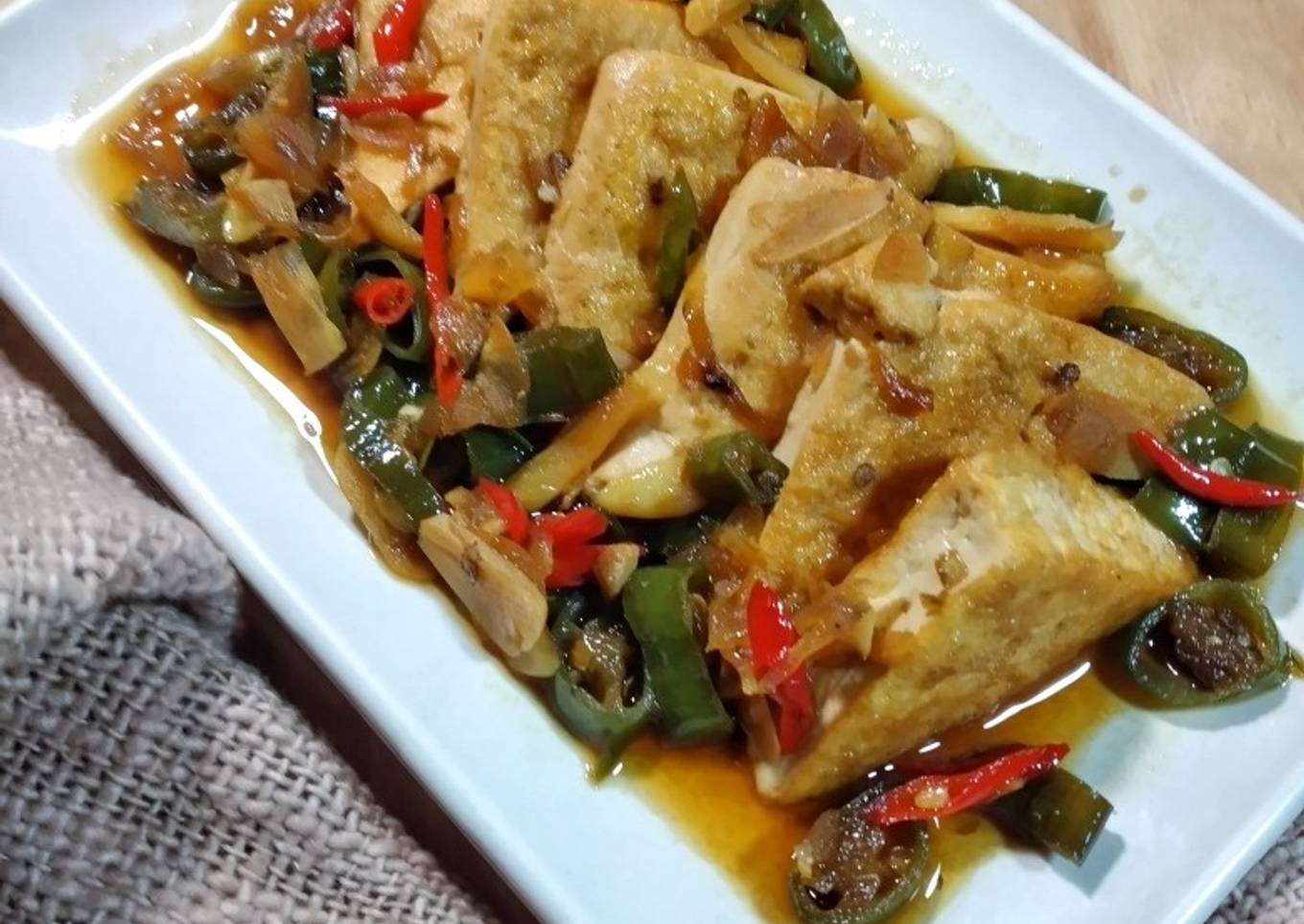 Tahu Kuah Kecap Pedas