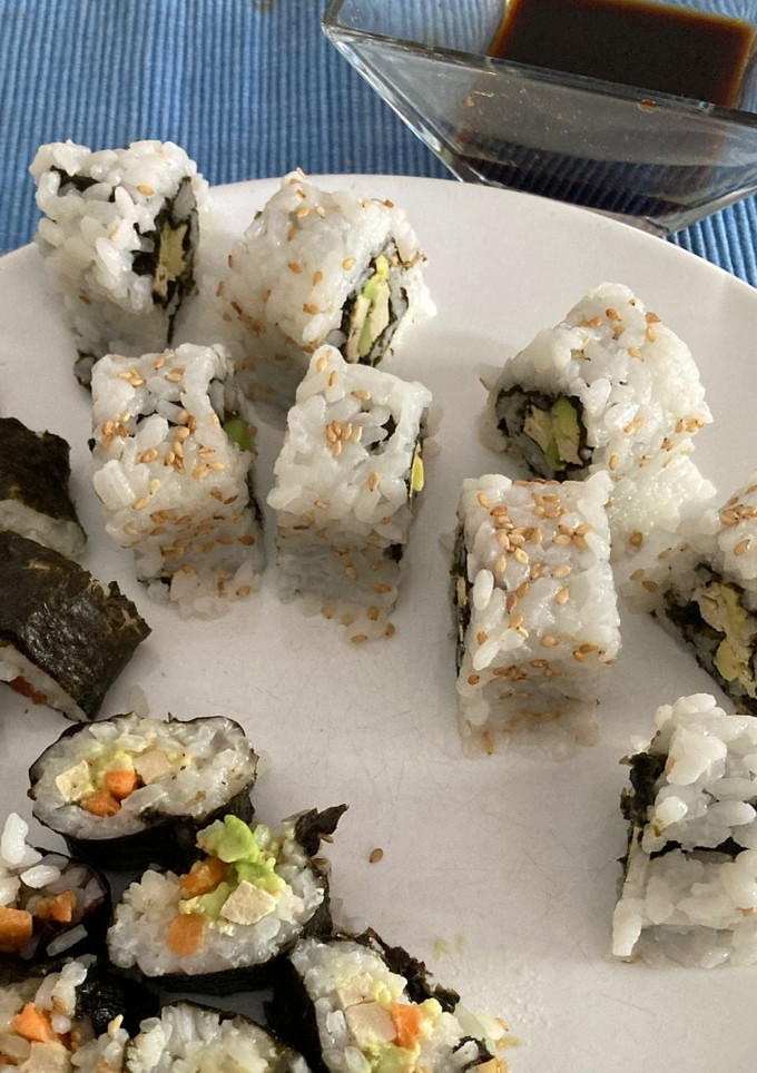 Una foto de Sushi verduras