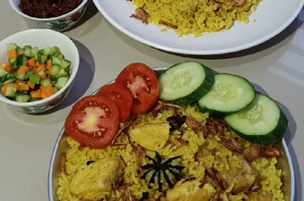 Cara Memasak 25. Nasi Ayam Bumbu Rempah Enak