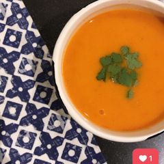 A picture of Roasted Bell pepper soup.
