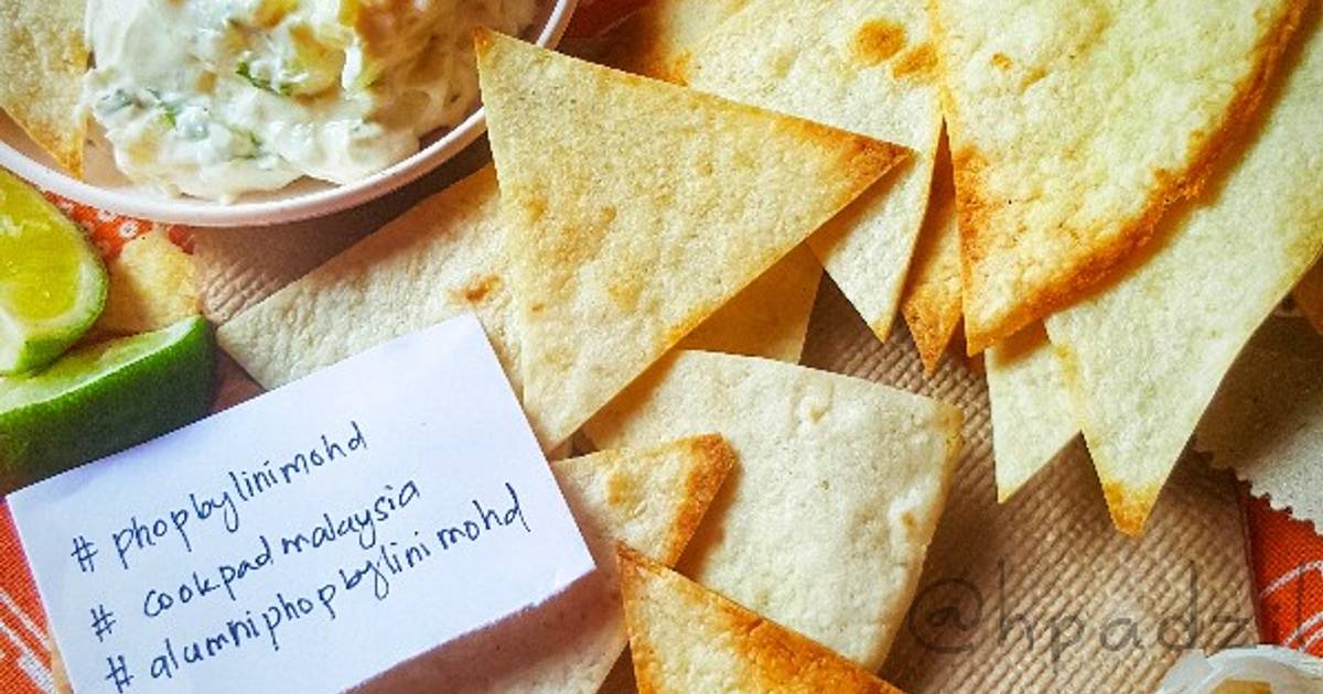 Resipi Baked Garlic Tortilla Chips oleh hpadzil Cookpad