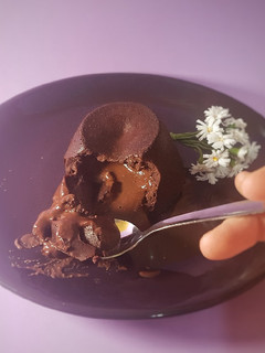 Una foto de Coulant de chocolate