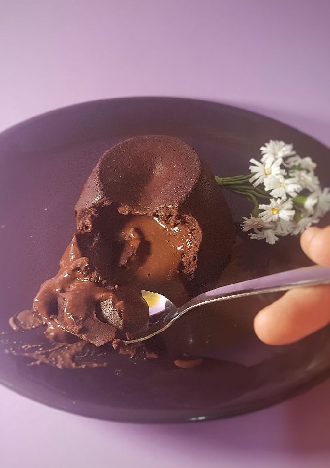 Una foto de Coulant de chocolate