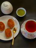 Paneer Cutlet with Darjeeling tea