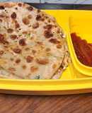 Lunch box paneer paratha