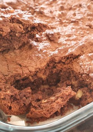 Una foto de Brownie bajo en azúcar e increíble