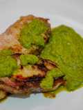 Lomito de cerdo con salsa verde