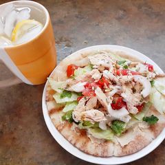 Mediterranean Chicken Pitas A picture of Mediterranean Chicken Pitas.