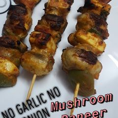 Mushroom Paneer Tandoor Tikka A picture of Mushroom Paneer Tandoor Tikka.