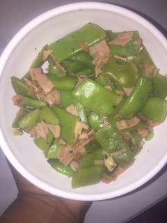 Una foto de Judías verdes con jamón cocido