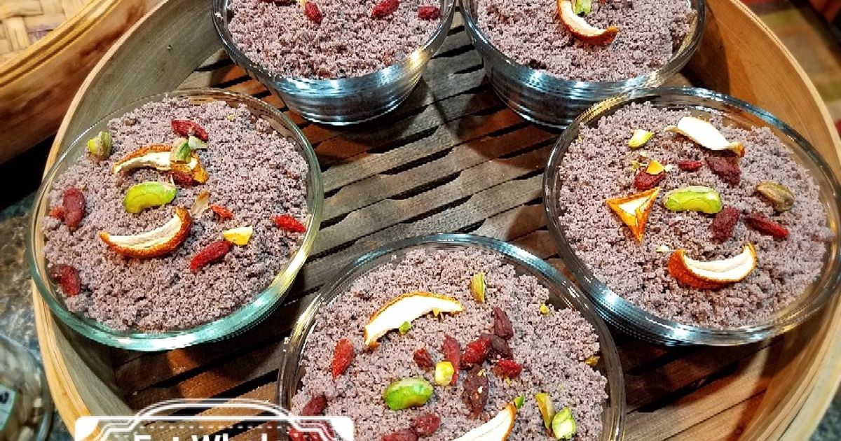 黑米糕 Steamed Black Rice Cake Recipe By Eat Whole 2 Thrive