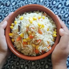 A picture of Sweet Corn pulao.