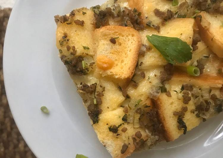 Simple Way to Prepare Ultimate Savory Bread Pudding