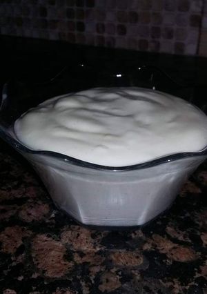 A picture of Home made mayonnaise.