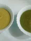 Amrud/peru/guava chutney and green coriander chutney