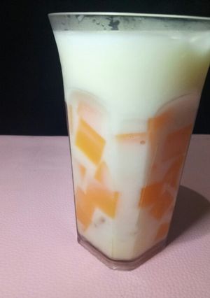 Foto resep Es puding susu mangga