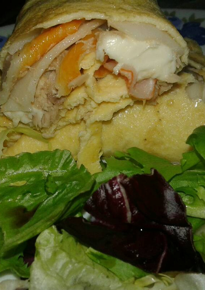 Una foto de Crepes de tortilla