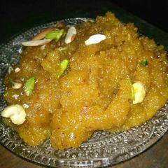 Moong daal halwa A picture of Moong daal halwa.