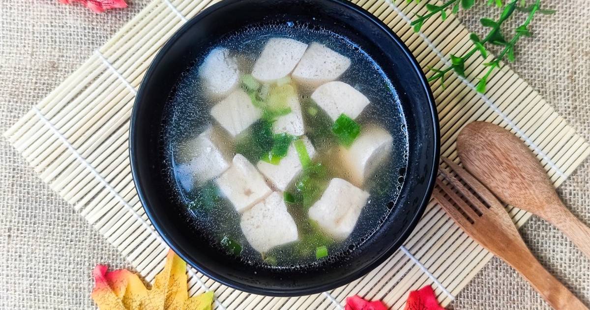 Resep Sup Tahu Ala Hokben Clear Soup Oleh Enik Sulistyawati Cookpad