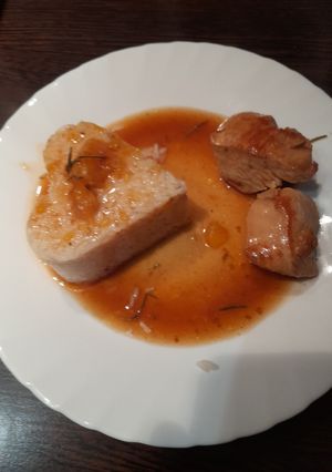 Une photo de Sauté de dinde a la clementine