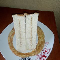 Sandwich and fried eggs A picture of Sandwich and fried eggs.