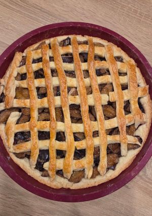 Rácsos szilvás pite recept fotója