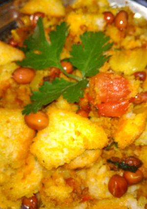 A picture of Bread upma ya bread poha.