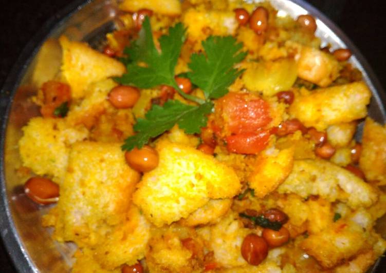 Recipe of Homemade Bread upma ya bread poha