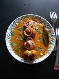 Cheesy potato ball gravy