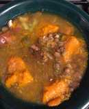 Sopa de lentejas con ahuyama