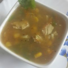 A picture of Chicken corn soup.