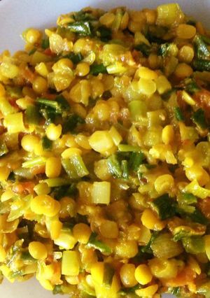 A picture of Pyazpatti dal sabzi.