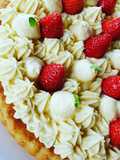 Crostata morbida con crema inglese al mascarpone