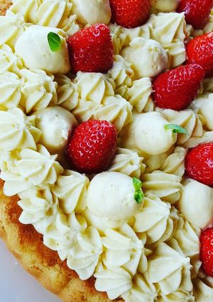 Foto di Crostata morbida con crema inglese al mascarpone