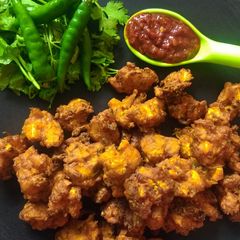 A picture of Babycorn spicy pakoda.