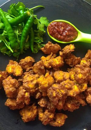 A picture of Babycorn spicy pakoda.