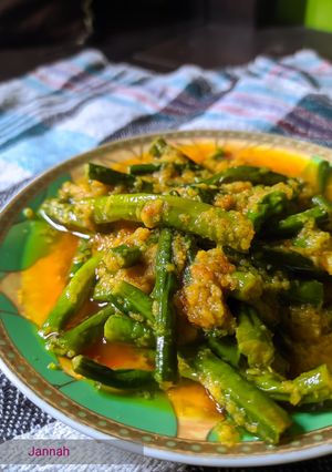 Foto resep Kacang panjang bumbu kuning