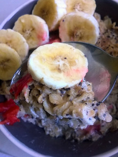 A picture of Chia Seed Plum Oatmeal #vegancontest.