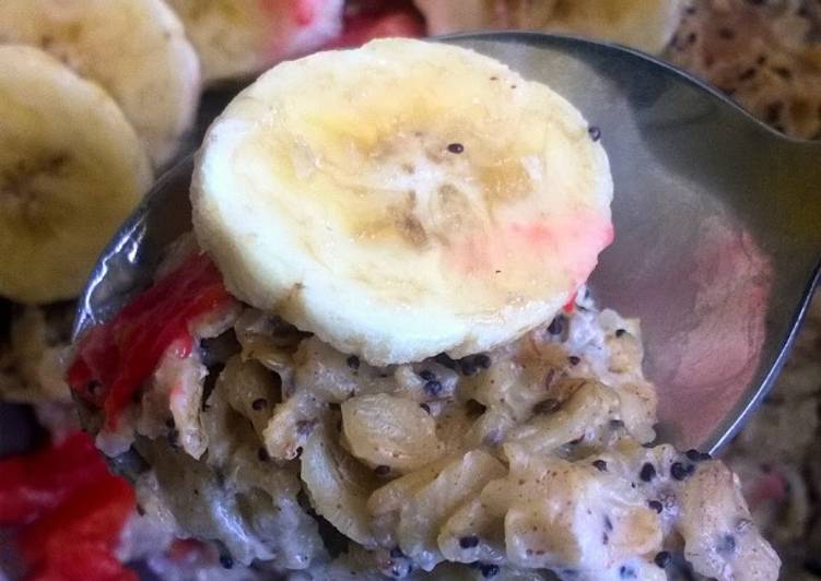 Steps to Make Speedy Chia Seed Plum Oatmeal #vegancontest