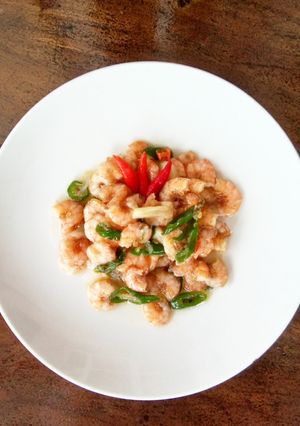 Foto resep Oseng udang cabe ijo