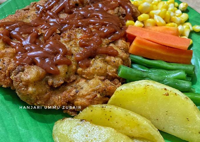 Cara bikin Steak Ayam Crispy rumahan Cara bikin Steak Ayam Crispy rumahan
