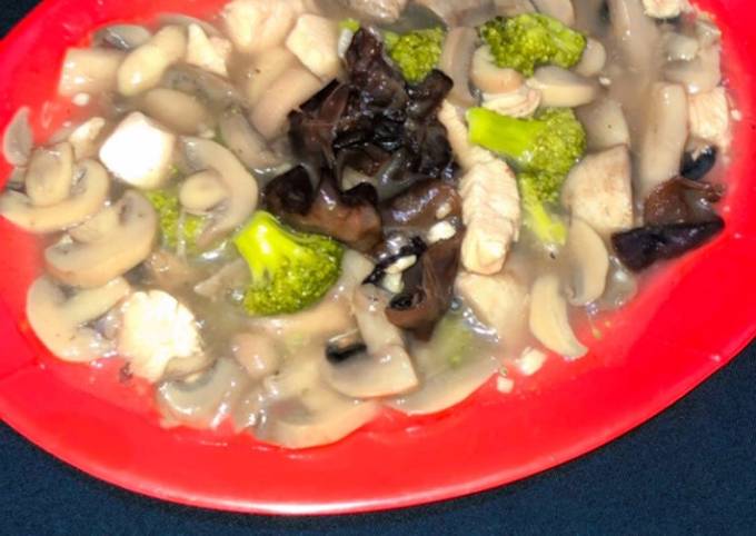 Resep Ayam cah jamur, Enak