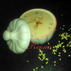 A picture of Kesari Moong Daal Kheer.