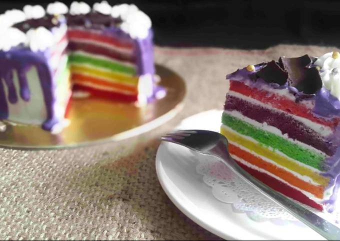 Resep Rainbow Cake Kukus Oleh Puguh Kristanto Kitchen - Cookpad