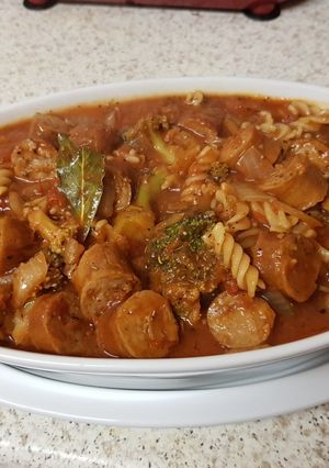 A picture of Italian Sausage Pasta 😀.