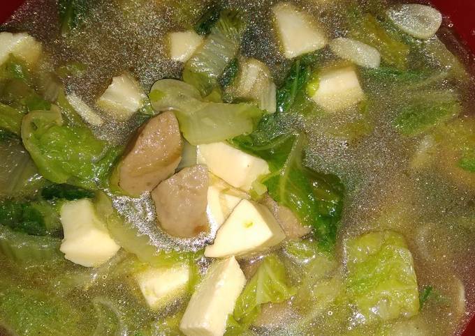 Resep Tumis sawi Puso(putih telur n baso) Anti Gagal