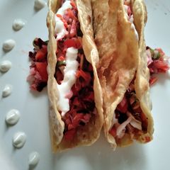 A picture of Home-made tacos.
