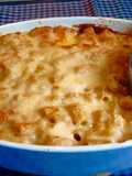 Macarrones gratinados con bechamel y queso gruyère